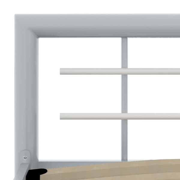 vidaXL Sängram grå och vit metall 180x200 cm grå