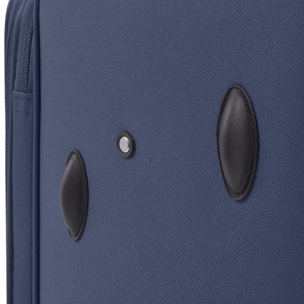 vidaXL Resväskor 3 st marinblå soft case Blå