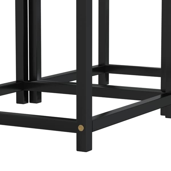 vidaXL Tebord 2 st MDF svart Svart