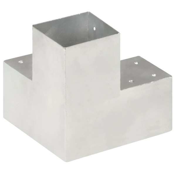 vidaXL Stolpbeslag Y-form galvaniserad metall 101x101 mm Silver