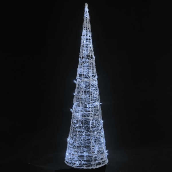 vidaXL Ljuskon LED pyramid akryl kallvit 120 cm Vit