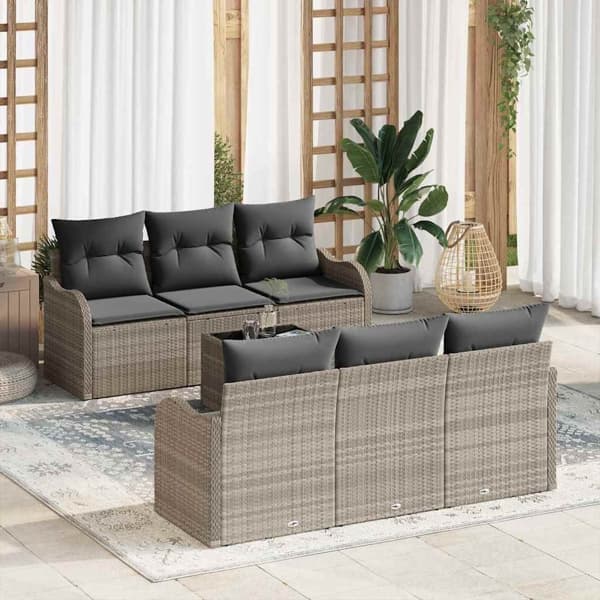 vidaXL Trädgårdsoffset Ljusgrå 55 x 55 x 37 cm konstrotting Ljusgrå