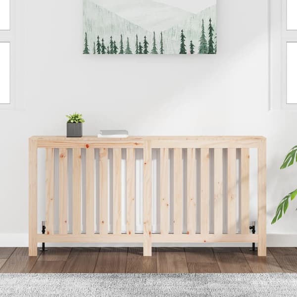 vidaXL Elementskydd 169x19x84 cm massiv furu Brun