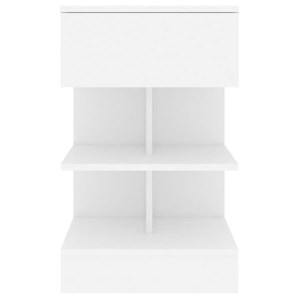 vidaXL Sängbord vit 40x35x65 cm konstruerat trä Vit