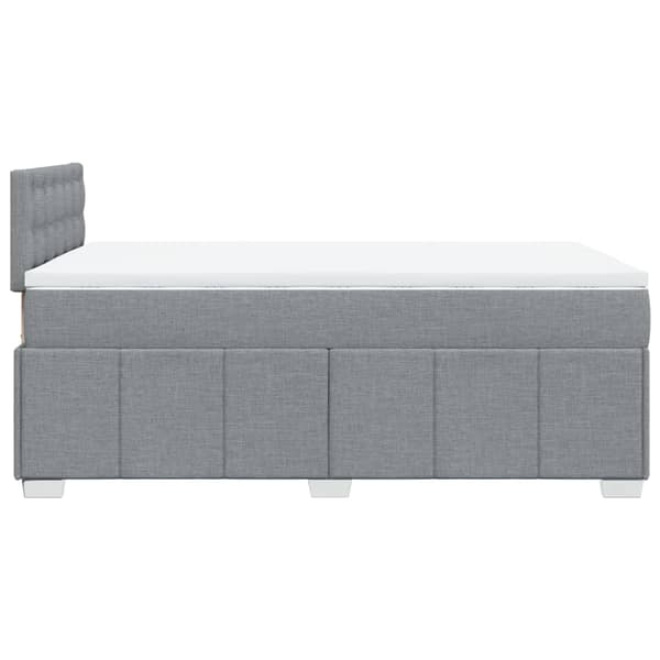vidaXL Ramsäng med madrass ljusgrå 120x200 cm tyg Grå
