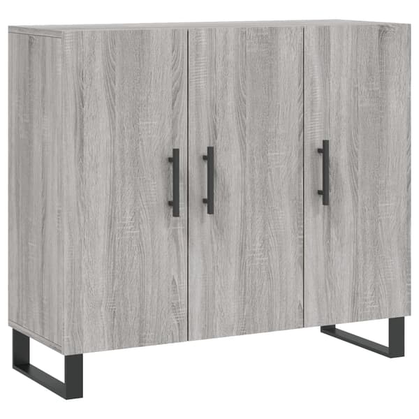 vidaXL Skänk grå sonoma 90x34x80 cm konstruerat trä Grå