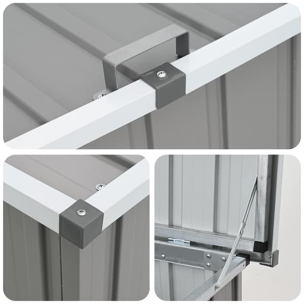 vidaXL Dynbox grå 129x67x65 cm grå