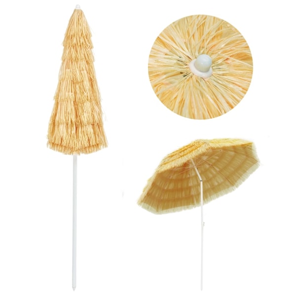 vidaXL Strandparasoll 240 cm Hawaii-stil naturlig Brun