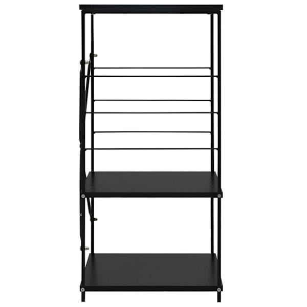 vidaXL Hylla för mikrovågsugn svart 60x39,6x79,5 cm konstruerat trä Svart