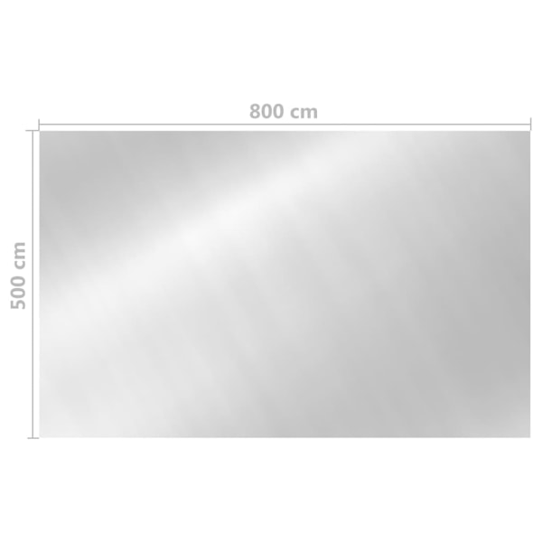 vidaXL Rektangulärt poolskydd 800x500 cm PE silver Silver