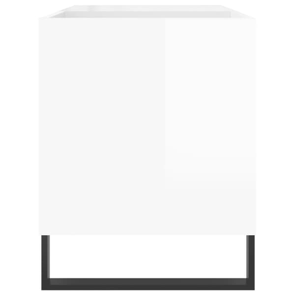 vidaXL Stereobänk vit högglans 85x38x48 cm konstruerat trä Vit