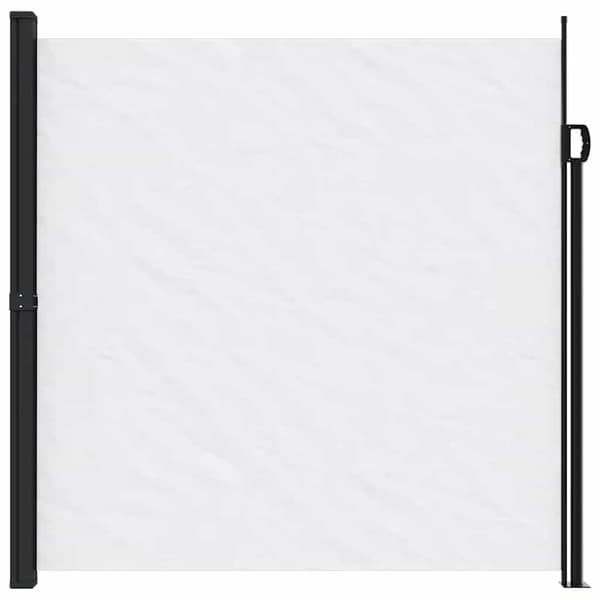 vidaXL Infällbar sidomarkis vit 200x600 cm Vit