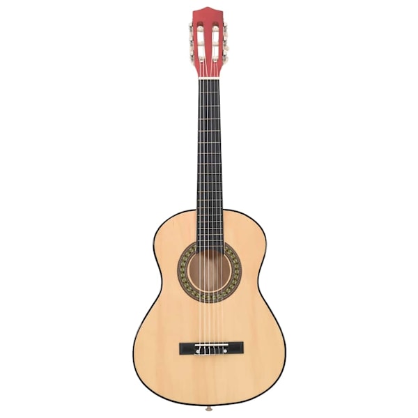 vidaXL Gitarr för barn 8 delar klassisk 1/2 34" Brun