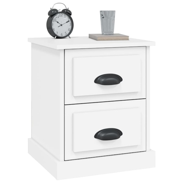 vidaXL Sängbord vit 39x39x47,5 cm konstruerat trä Vit
