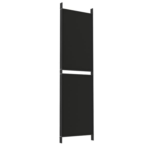 vidaXL Rumsavdelare 4 paneler svart 200x180 cm tyg art