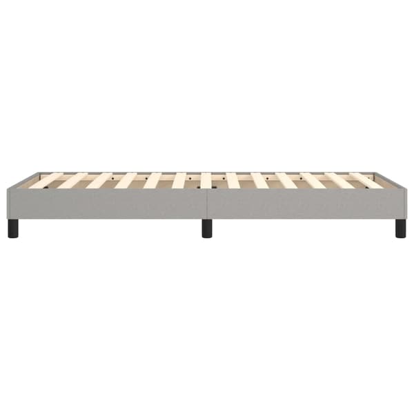 vidaXL Sängram utan madrass ljusgrå 90x190 cm tyg Grå