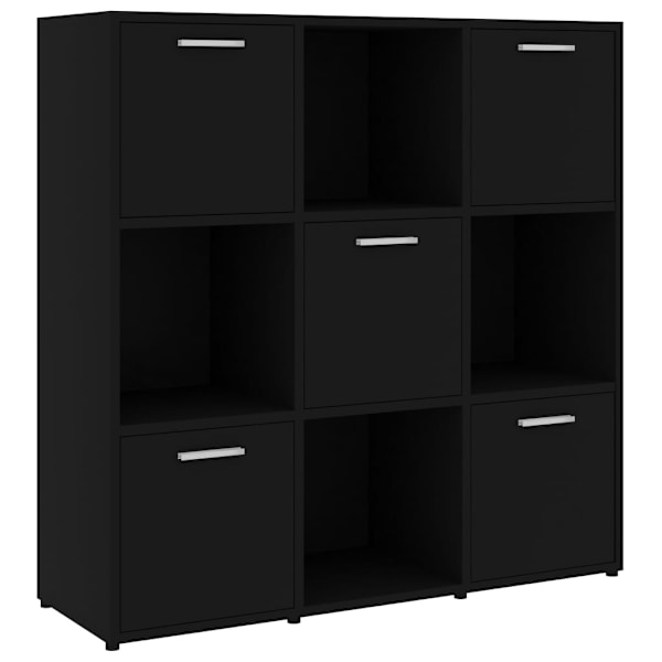 vidaXL Bokhylla svart 90x30x90 cm konstruerat trä Svart
