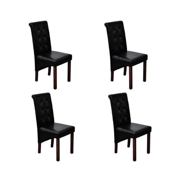 vidaXL Köksstol Anton svart 4-pack Svart
