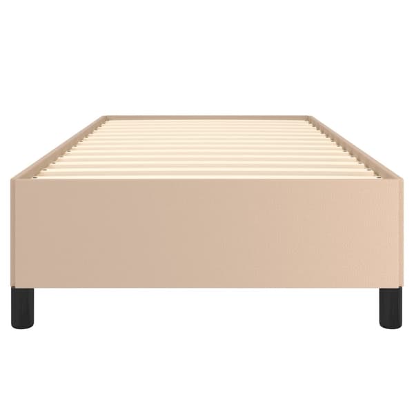 vidaXL Sängram cappuccino 80x200 cm konstläder Brun