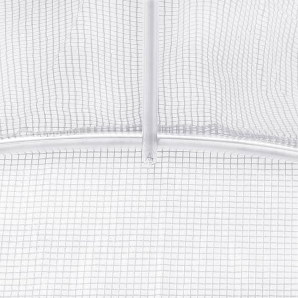 vidaXL Växthus med stålram vit 100 m² 20x5x2,3 m Vit