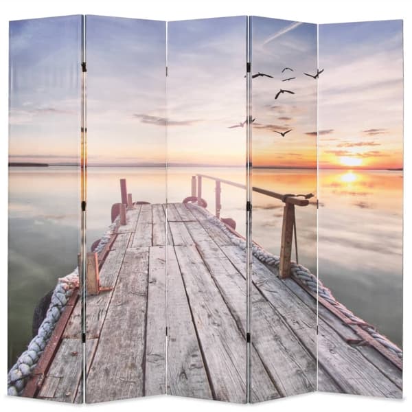 vidaXL Vikbar rumsavdelare sjö 200x170 cm multifärg