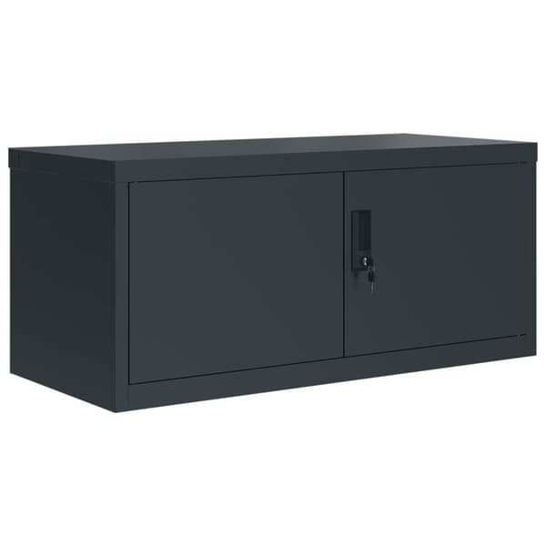 vidaXL Dokumentskåp antracit 90x40x220 cm stål Antracit