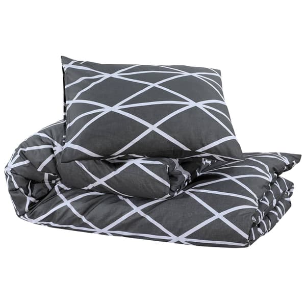 vidaXL Bäddset grå 200x220 cm bomull Grå