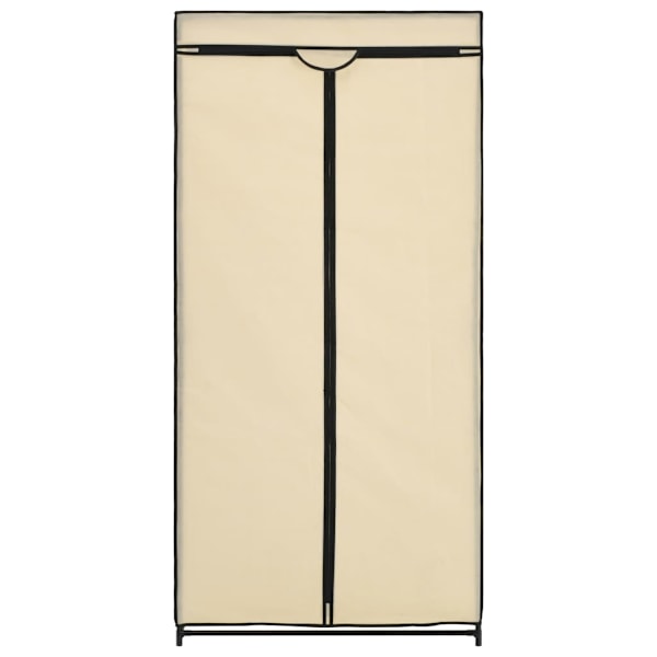 vidaXL Garderob gräddvit 75x50x160 cm Creme