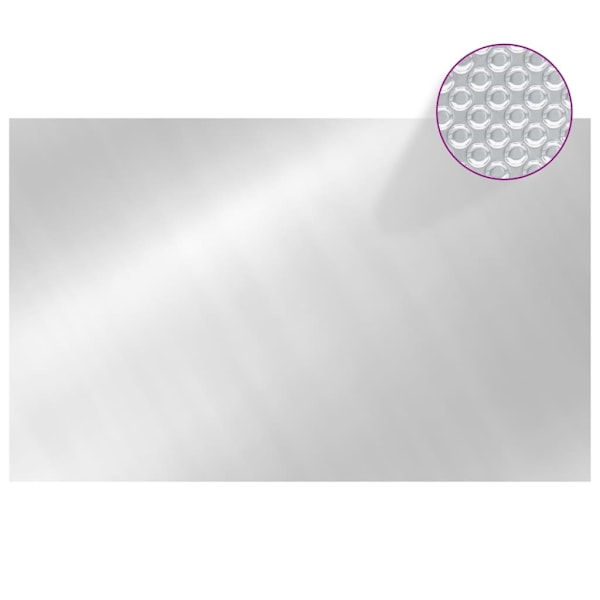 vidaXL Rektangulärt poolskydd 800x500 cm PE silver Silver