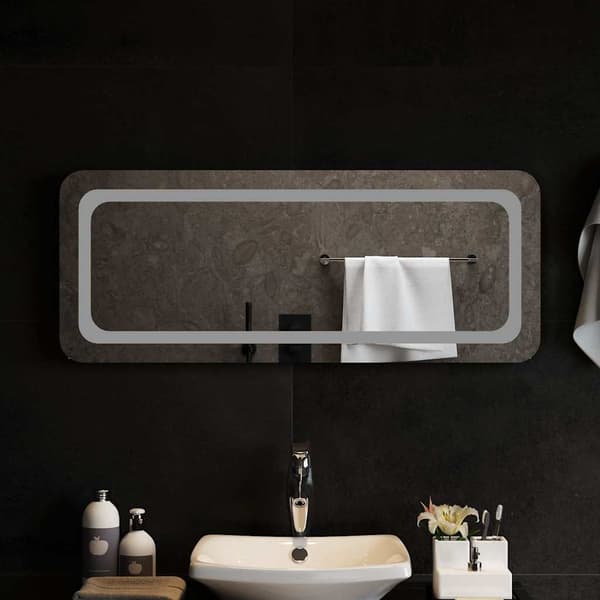 vidaXL Badrumsspegel LED 100x40 cm Transparent