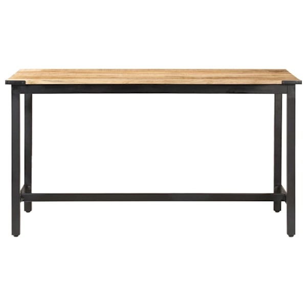 vidaXL Matbord 140x70x76 cm massivt grovt mangoträ Brun