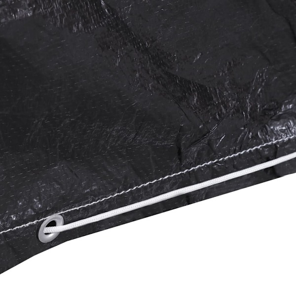 vidaXL Hammockskydd 10 öljetter 2 dragkedjor 255x145x170 cm Svart