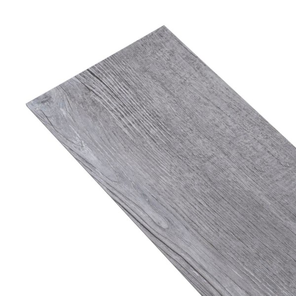 vidaXL Självhäftande PVC-golvplankor 5,21 m² 2 mm mattgrått trä grå