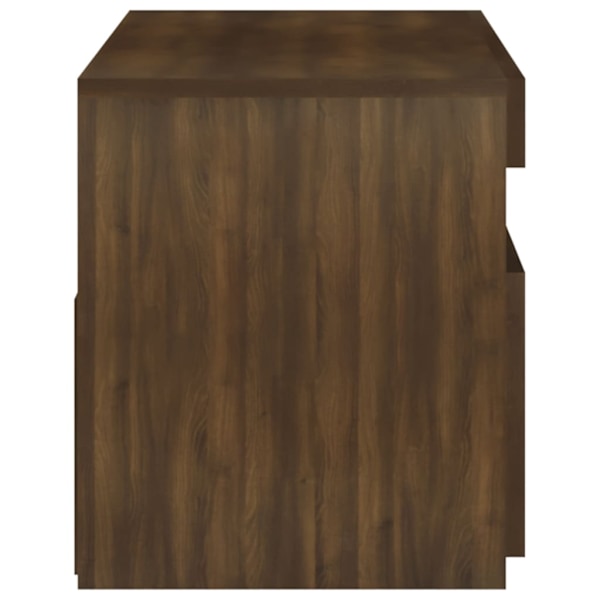 vidaXL Tv-bänk med LED-belysning brun ek 75x35x40 cm Brun