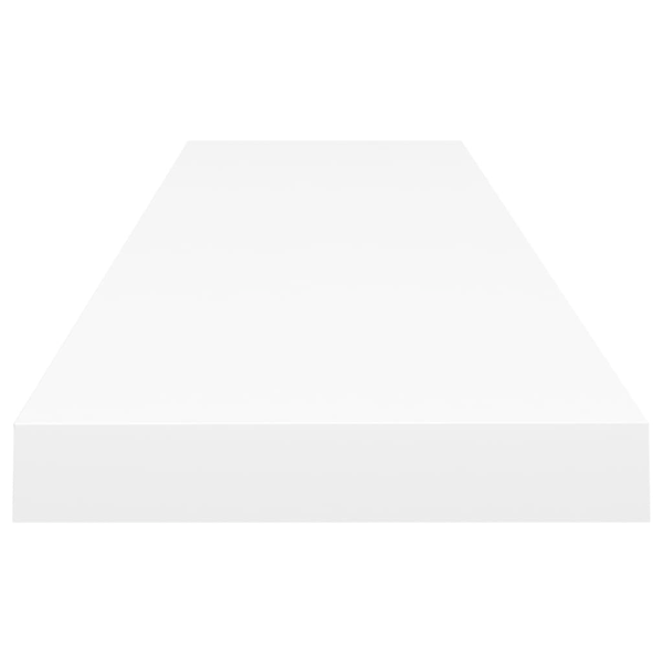 vidaXL Svävande vägghyllor 2 st vit 120x23,5x3,8 cm MDF Vit