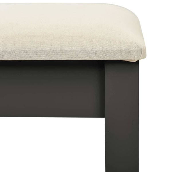 vidaXL Sminkbord med pall grå 65x36x128 cm kejsarträ MDF grå