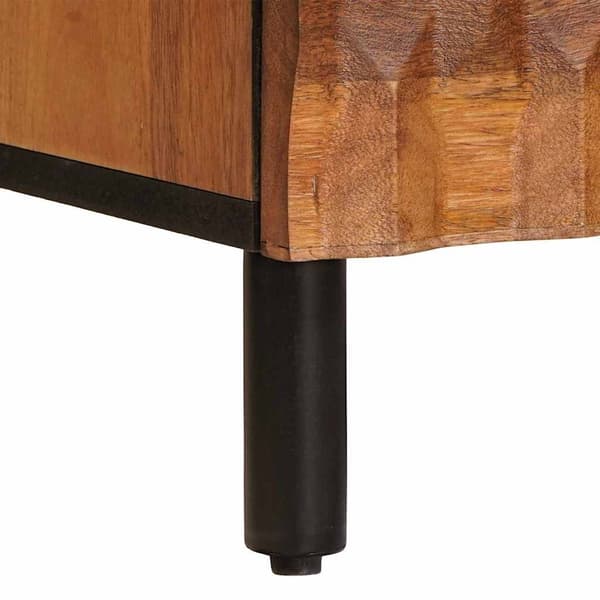 vidaXL Sideboard 2 pcs Acacia Brun Finish 60 x 33 x 75 cm Brun