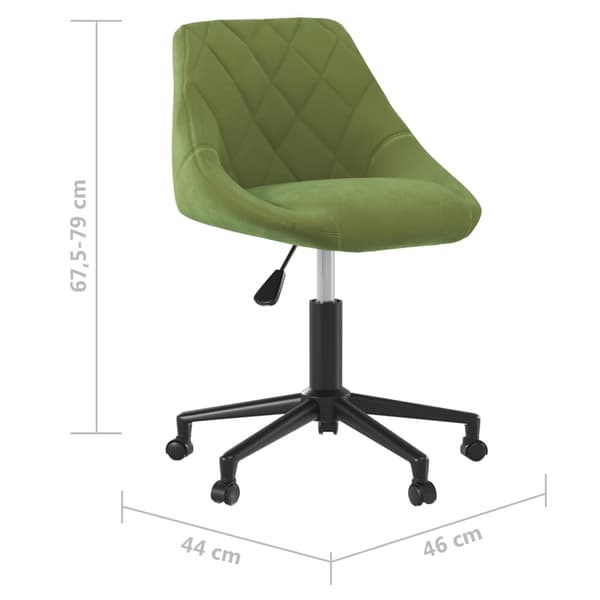 vidaXL Snurrbar matstol ljusgrön sammet Grön