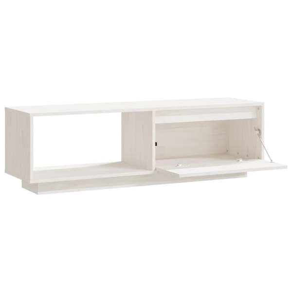 vidaXL Tv-bänk vit 110x30x33,5 cm massiv furu Vit