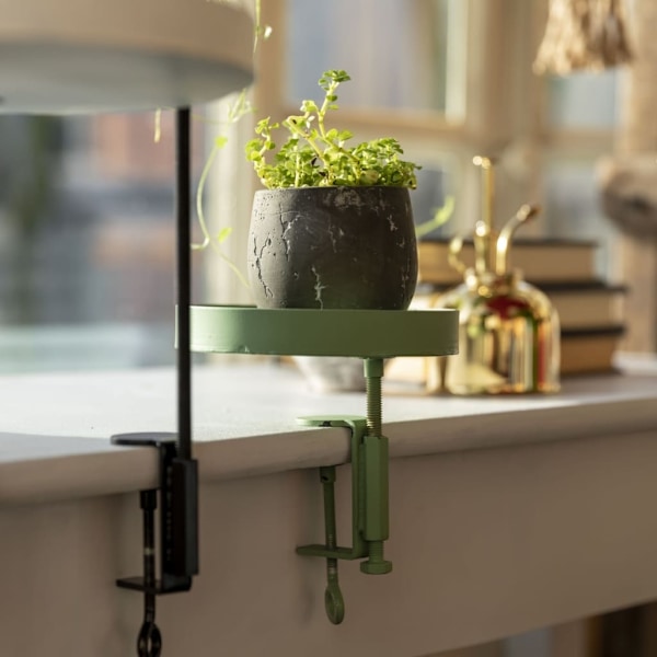Esschert Design Växtbricka med klämma rund grön S Grön
