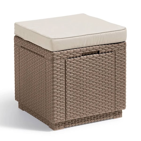 Keter Förvaringskub med dyna cappuccino Beige