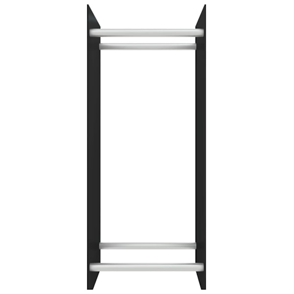 vidaXL Vedställ svart 40x35x100 cm härdat glas Svart