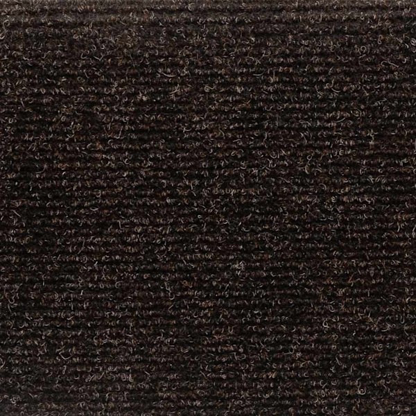 vidaXL Trappstegsmattor självhäftande 10 st brun 56x17x3 cm brodyr Brun