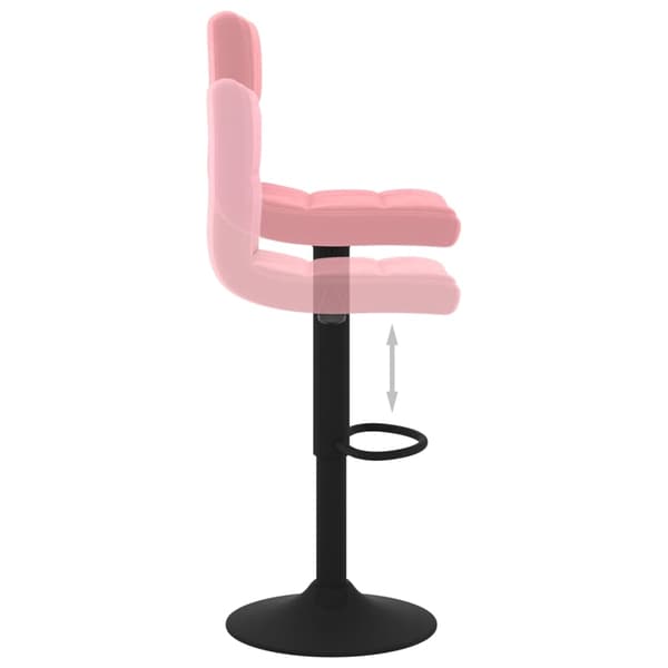 vidaXL Barstol rosa sammet Rosa
