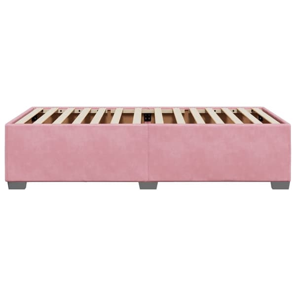 vidaXL Sängram rosa 90x190 cm sammet Rosa