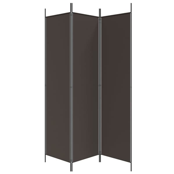 vidaXL Rumsavdelare 3 paneler 150 x 200 cm brun tyg Brun