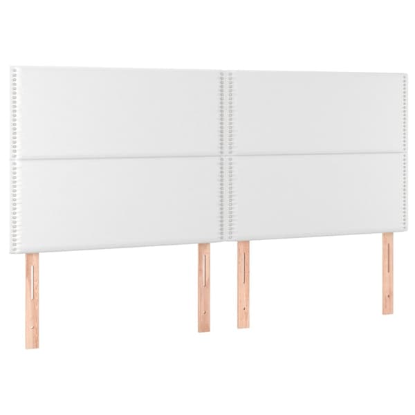 vidaXL Ramsäng med madrass vit 200x200 cm konstläder Vit