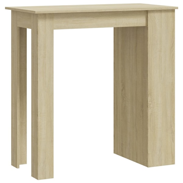 vidaXL Barbord med förvaringshyllor sonoma-ek 102x50x103,5 cm Beige