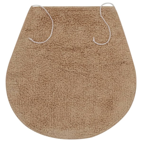 vidaXL Badrumsmattor 3 st tyg beige Beige