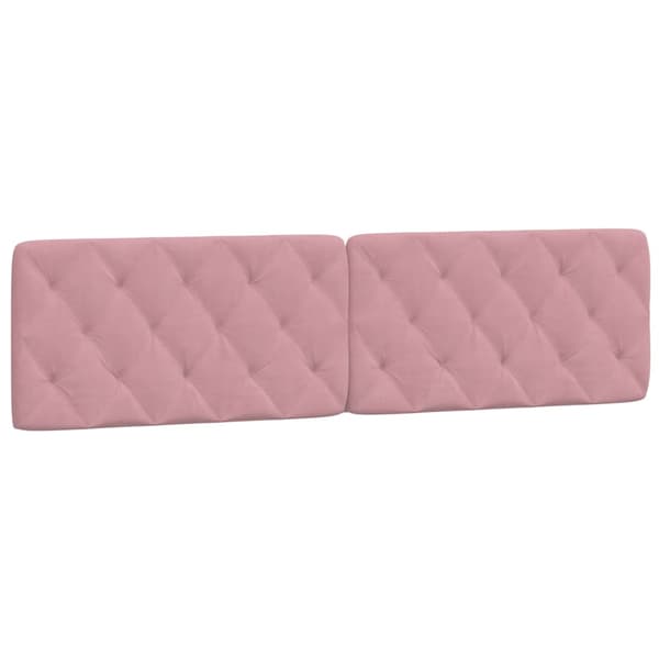vidaXL Sängram med LED-belysning rosa 200x200 cm sammet Rosa